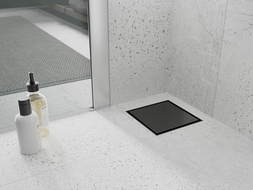 Mexen Flat-Q M13 podlahový vpusť čtvercový 25 x 25 cm, černý - 1710025