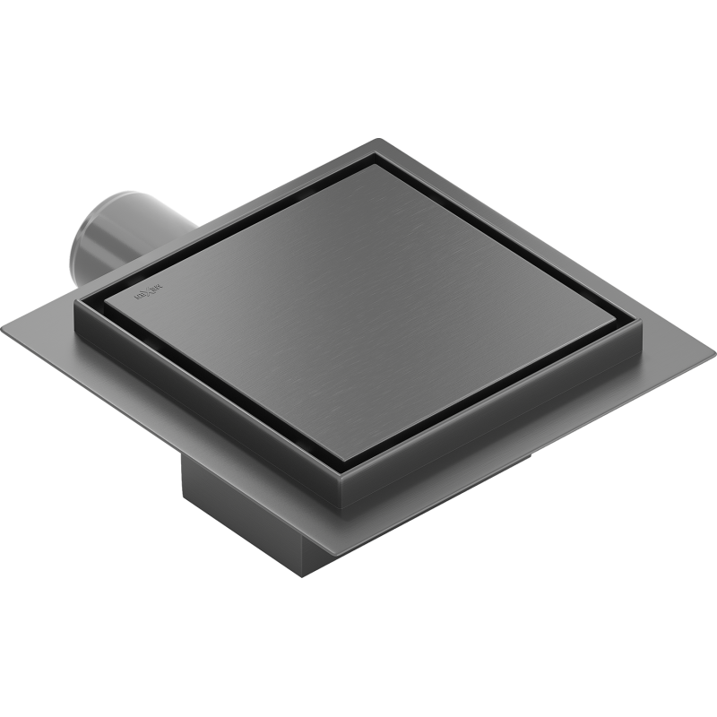 Mexen Flat-Q M13 podlahová vpust čtvercová 15 x 15 cm, kartáčovaná gun gray - 1E10015