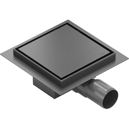 Mexen Flat-Q M13 podlahová vpust čtvercová 15 x 15 cm, kartáčovaná gun gray - 1E10015