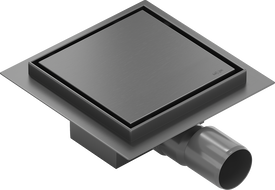 Mexen Flat-Q M13 podlahová vpust čtvercová 15 x 15 cm, kartáčovaná gun gray - 1E10015