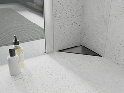 Mexen Flat-T M13 podlahová vpusť trojúhelníková 20 x 20 cm, černá - 1710320