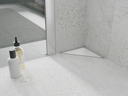 Mexen Flat-T M13 trojúhelníkový podlahový vpust 20 x 20 cm, bílý - 1210320