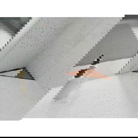 Mexen Flat-T M13 podlahový odtok trojúhelníkový 20 x 20 cm, růžové zlato - 1610320