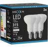 Mexen Nova 3x LED žárovka E14, R50, 3W, Neutrální - 4000K, 315 lm - L103-E14-0340-01x03