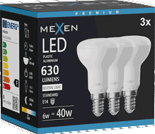 Mexen Nova 3x LED žárovka E14, R50, 6W, Neutrální - 4000K, 630 lm - L103-E14-0640-01x03