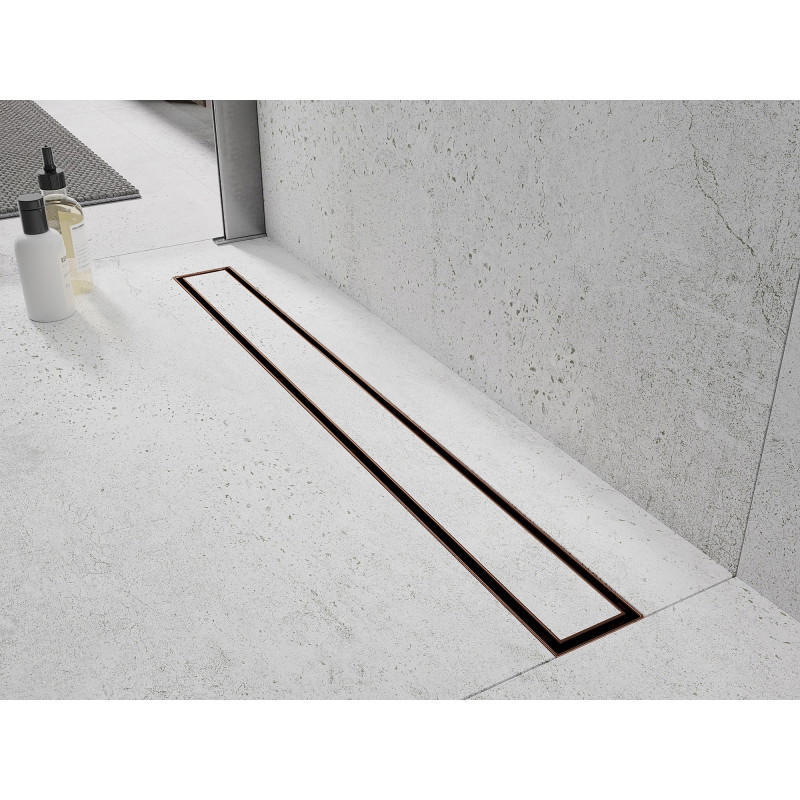 Mexen Flat M13 maskovací kryt 2v1 pro lineární odtok 50 cm, růžové zlato - 1619050