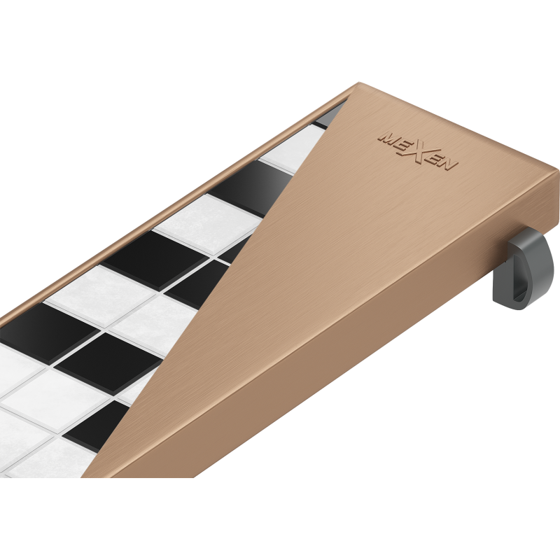 Mexen Flat M13 maskovnice 2v1 pro lineární odtok 80 cm, kartáčovaná měď - 1C19080