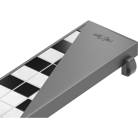 Mexen Flat M13 kryt 2v1 pro lineární odtok 50 cm, kartáčovaná temně šedá - 1E19050