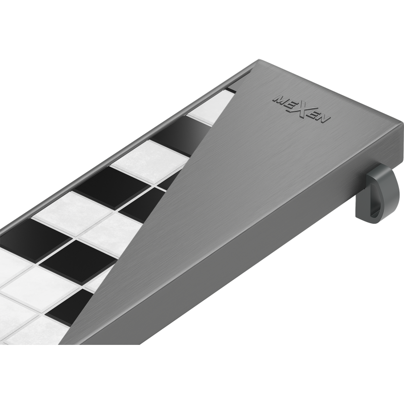 Mexen Flat M13 kryt 2v1 pro lineární odtok 80 cm, kartáčovaný gun gray - 1E19080