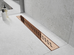 Mexen Flat M18 kryt na liniový odtok 90 cm, růžové zlato - 1623090