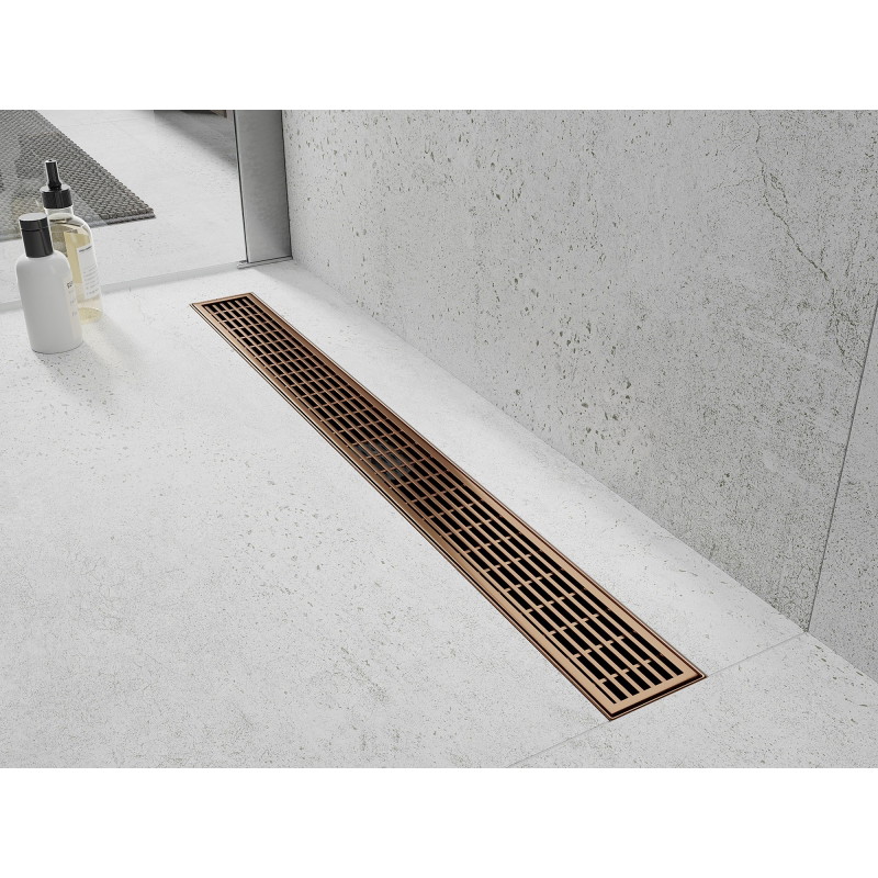 Mexen Flat M33 kryt pro lineární odtok 90 cm, kartáčovaná měď - 1C33090