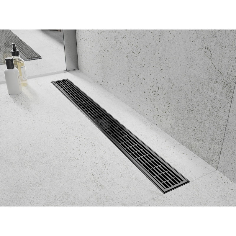 Mexen Flat M33 kryt pro liniový odtok 60 cm, kartáčovaný gun gray - 1E33060