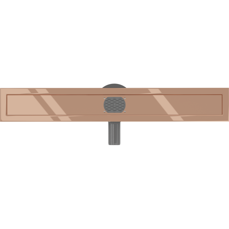 Mexen Flat 360° těleso otočného liniového odtoku 50 cm, růžové zlato - 1640050