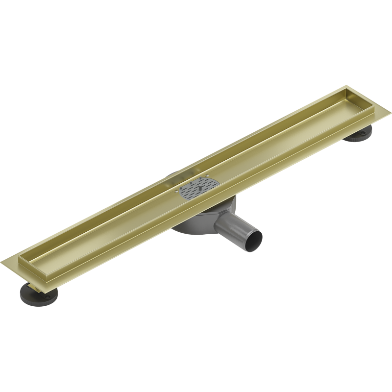 Mexen Flat 360° otočný korpus pro lineární odtok 70 cm, zlatý kartáčovaný - 1A40070