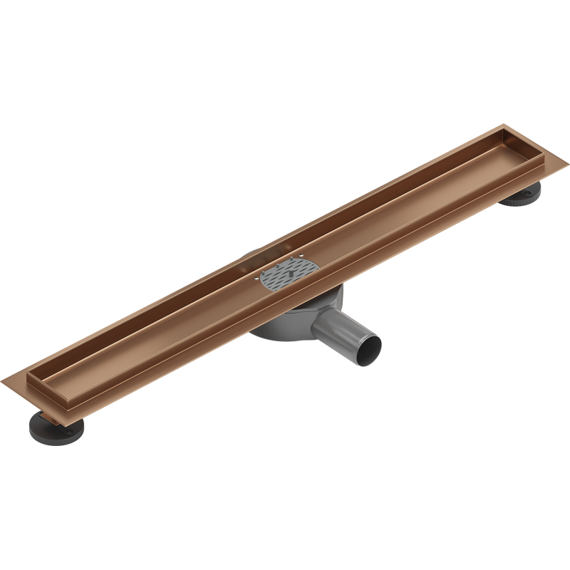 Mexen Flat 360° rotující těleso pro lineární odtok 70 cm, kartáčovaná měď - 1C40070