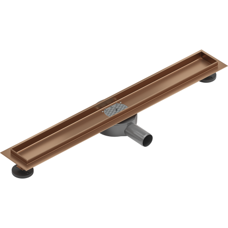 Mexen Flat 360° rotující těleso pro lineární odtok 70 cm, kartáčovaná měď - 1C40070