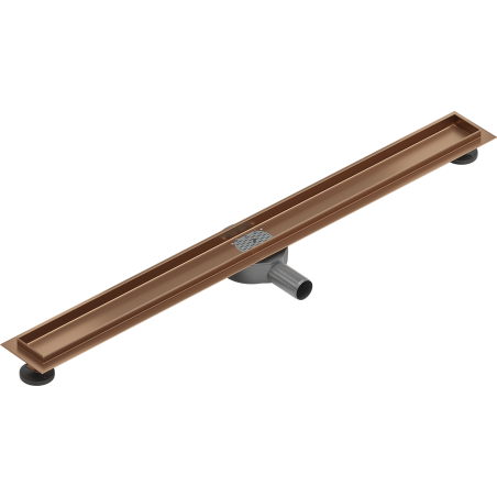 Mexen Flat 360° korpus k otočnému lineárnímu odtoku 80 cm, kartáčovaná měď - 1C40080