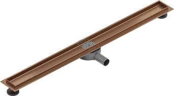 Mexen Flat 360° korpus k otočnému lineárnímu odtoku 80 cm, kartáčovaná měď - 1C40080