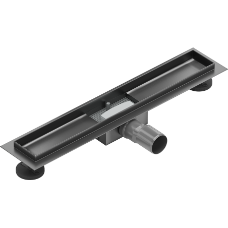 Mexen Flat tělo pro lineární odtok 60 cm, gun gray kartáčovaný - 1E15060