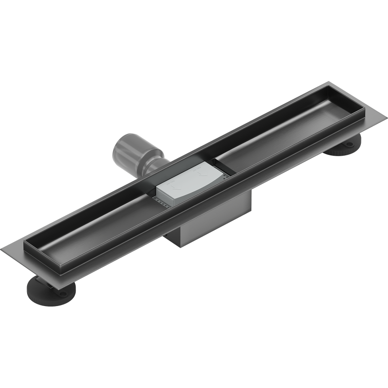 Mexen Flat tělo pro lineární odtok 60 cm, gun gray kartáčovaný - 1E15060