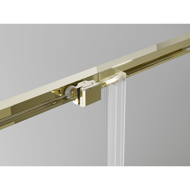 Mexen Exo-3S sprchový kout 3stranný posuvný 150 x 80 cm, transparentní, zlatý - 8152-150-080-50-00-3S