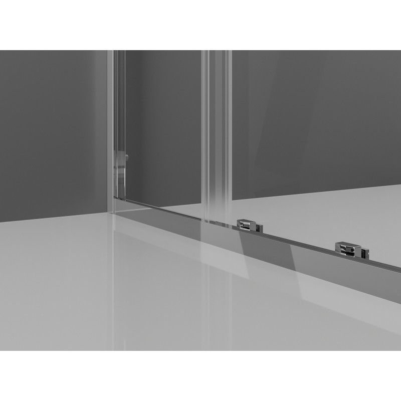 Mexen Exo-S 3S sprchový kout 3-stěnný posuvný 105 x 90 cm, transparentní, chrom - 8151-105-090-01-00-3S