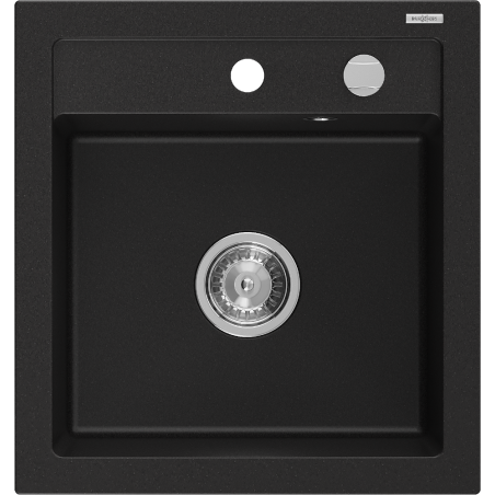 Mexen Vito 1-miskový granitový dřez 520 x 490 mm, Černá - 6503521000-77
