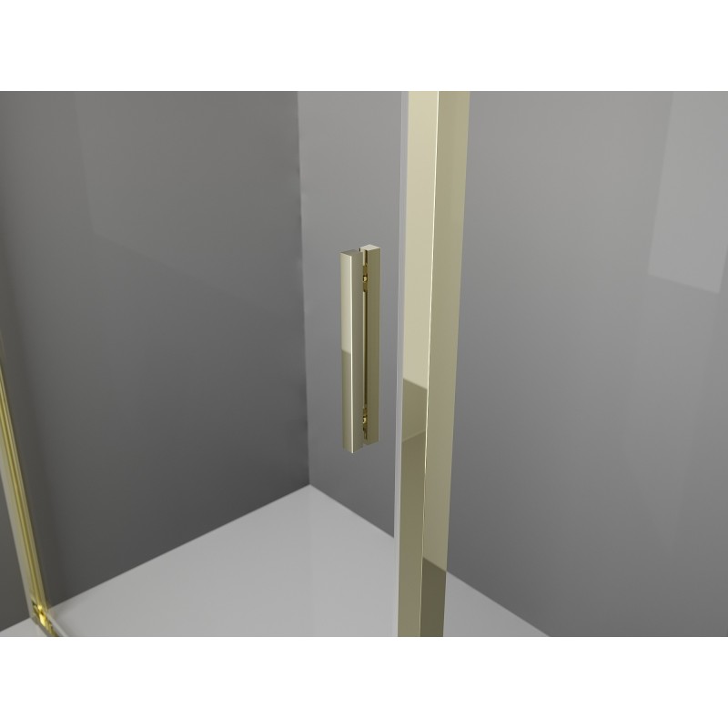 Mexen Exo-3S třístranný posuvný sprchový kout 125 x 75 cm, transparentní, zlatý - 8151-125-075-50-00-3S