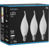 Mexen Nova 3x LED žárovka plamen E14, C37, 5W, Neutrální - 4000K, 525 lm - L106-E14-0540-01x03