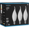 Mexen Nova 3x LED žárovka plamen E14, C37, 8W, Neutrální - 4000K, 840 lm - L106-E14-0840-01x03