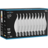 Mexen Nova 10x LED žárovka plamen E14, C37, 8W, Neutrální - 4000K, 840 lm - L106-E14-0840-01x10