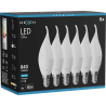 Mexen Nova 6x LED žárovka plamínek E14, C37, 8W, Studená - 6500K, 840 lm - L106-E14-0865-01x06