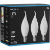Mexen Nova 3x LED žárovka plamínek E14, C37, 10W, Neutrální - 4000K, 1055 lm - L106-E14-1040-01x03