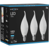 Mexen Nova 3x LED žárovka plamen E14, C37, 10W, Studená - 6500K, 1055 lm - L106-E14-1065-01x03