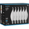 Mexen Nova 6x LED žárovka plamen E14, C37, 10W, Studená - 6500K, 1055 lm - L106-E14-1065-01x06
