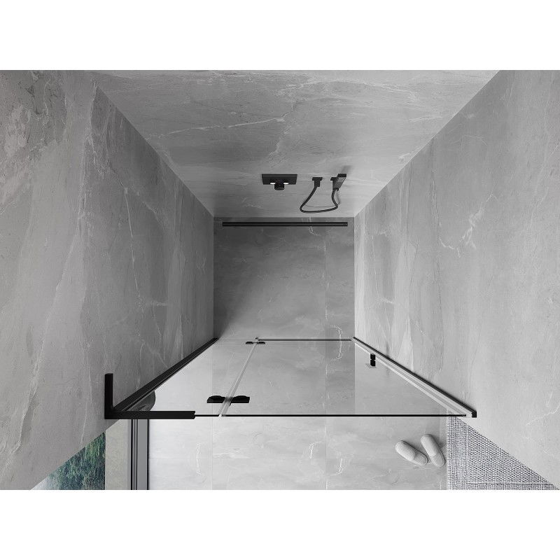 Mexen Mist-H L sprchové dveře křídlové levé 95 cm, transparentní, černé - 8A5L-095-000-70-00-L
