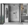 Mexen Mist-H L levé sprchové dveře 140 cm, transparentní, černé - 8A5L-140-001-70-00-L