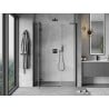 Mexen Mist-H L sprchové dveře otočné levé 150 cm, transparentní, černé - 8A5L-150-001-70-00-L