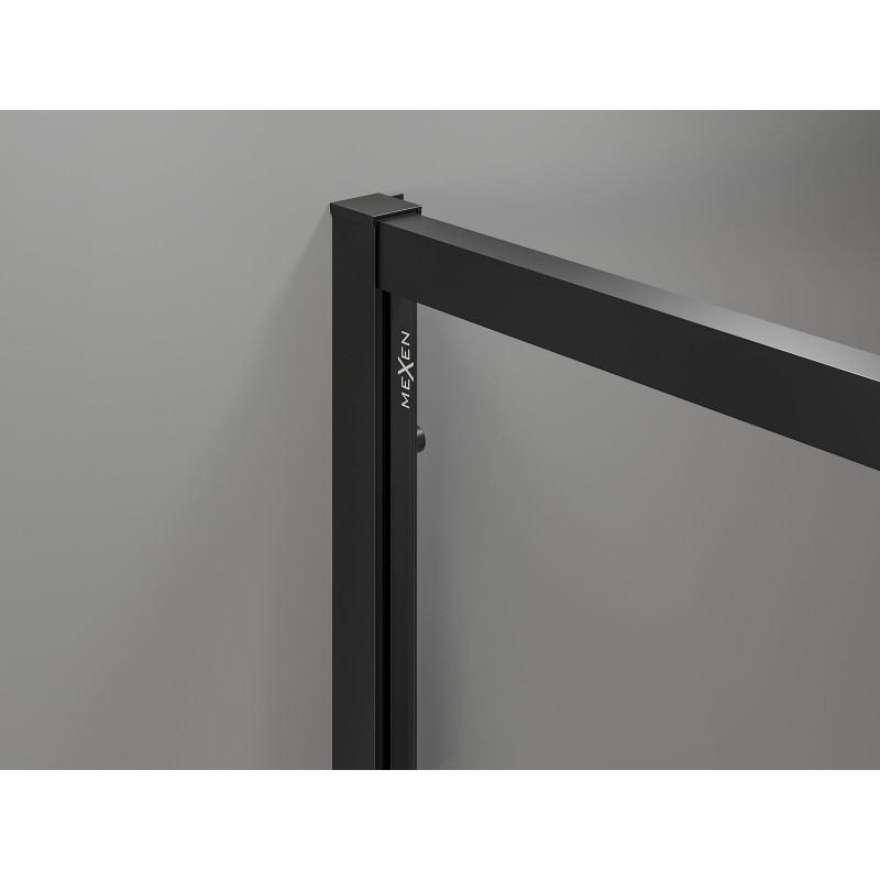 Mexen Exo-3S sprchový kout 3-stěnový posuvný 200 x 90 cm, transparentní, černý - 8152-200-090-70-00-3S