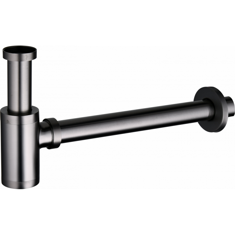 Mexen půl sifon umyvadlový kulatý, grafit - 79950-66