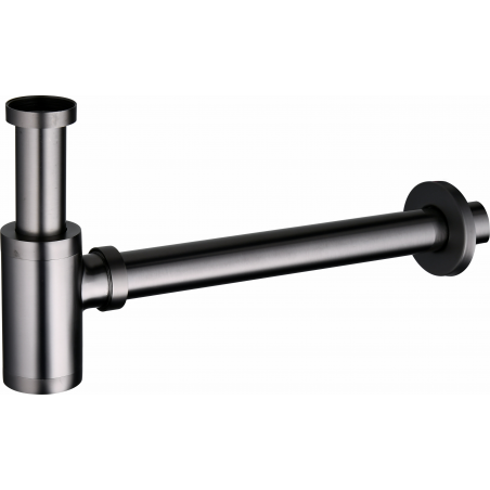 Mexen půl sifon umyvadlový kulatý, grafit - 79950-66