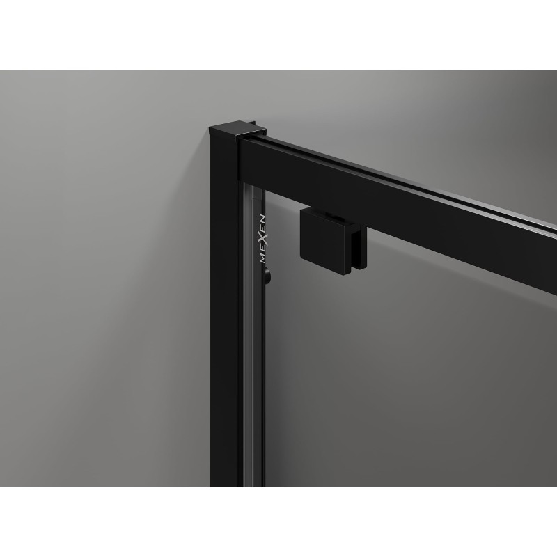 Mexen Exo-3S sprchový kout 3-stěnový otočný 100 x 120 cm, průhledný, černý - 8181-100-120-70-00-3S