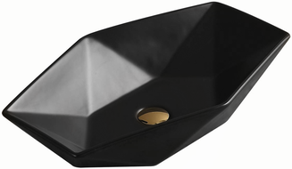 Mexen Elena umyvadlo na desku 63 x 41 cm, černá matná - 21476385