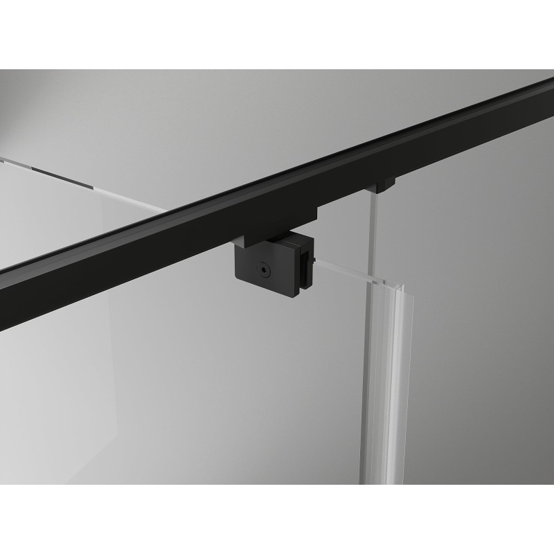 Mexen Exo-3S 3stranný sprchový kout, otevírací 90 x 85 cm, průhledný, černý - 8182-090-085-70-00-3S