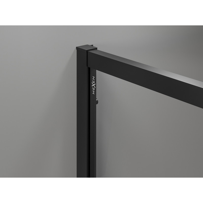 Mexen Exo-S 3S sprchová kabina 3-stěnná posuvná 180 x 120 cm, transparentní, černá - 8151-180-120-70-00-3S