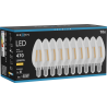 Mexen Vintis 10x LED filamentová žárovka E14, C35, 4W, Teplá - 2700K, 470 lm, čirá - L154-E14-0427-00x10