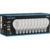 Mexen Vintis 10x žárovka filament LED E14, G45, 4W, Teplá - 2700K, 470 lm, čirá - L156-E14-0427-00x10