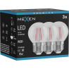 Mexen Vintis 3x LED žárovka E27, G45, 4W, 55 lm, červená - L156-E27-04XX-45x03