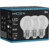 Mexen Vintis 3x LED žárovka filament E27, G45, 4W, 55 lm, modrá - L156-E27-04XX-47x03