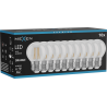 Mexen Vintis 10x LED filamentová žárovka E27, G45, 4W, 55 lm, oranžová - L156-E27-04XX-48x10